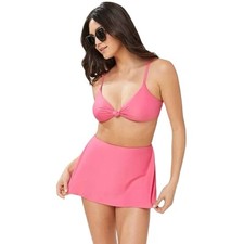 ANDIE SWIM The Santorini Knot Front Bikini Top in Pink Size Small