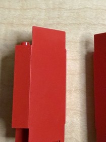 Lego 2X RARE Vintage Red Panel 2345 3x3x6 Corner Wall Part 1584 6060 Knights
