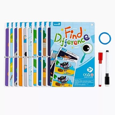 Paper Find Differences Cards Reusable Learning Experience for Children