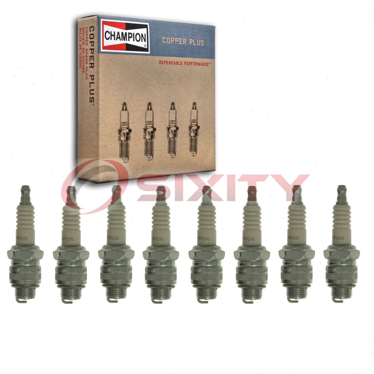 8 pc Champion Copper Plus Spark Plugs for 1933 Chrysler Royal Series CT 4.5L nl
