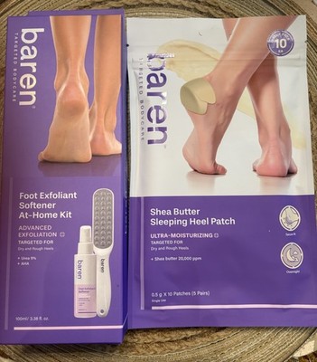 Baren Foot Exfoliant Softener Home Kit (Spray / File / Patches x 10) K-beauty