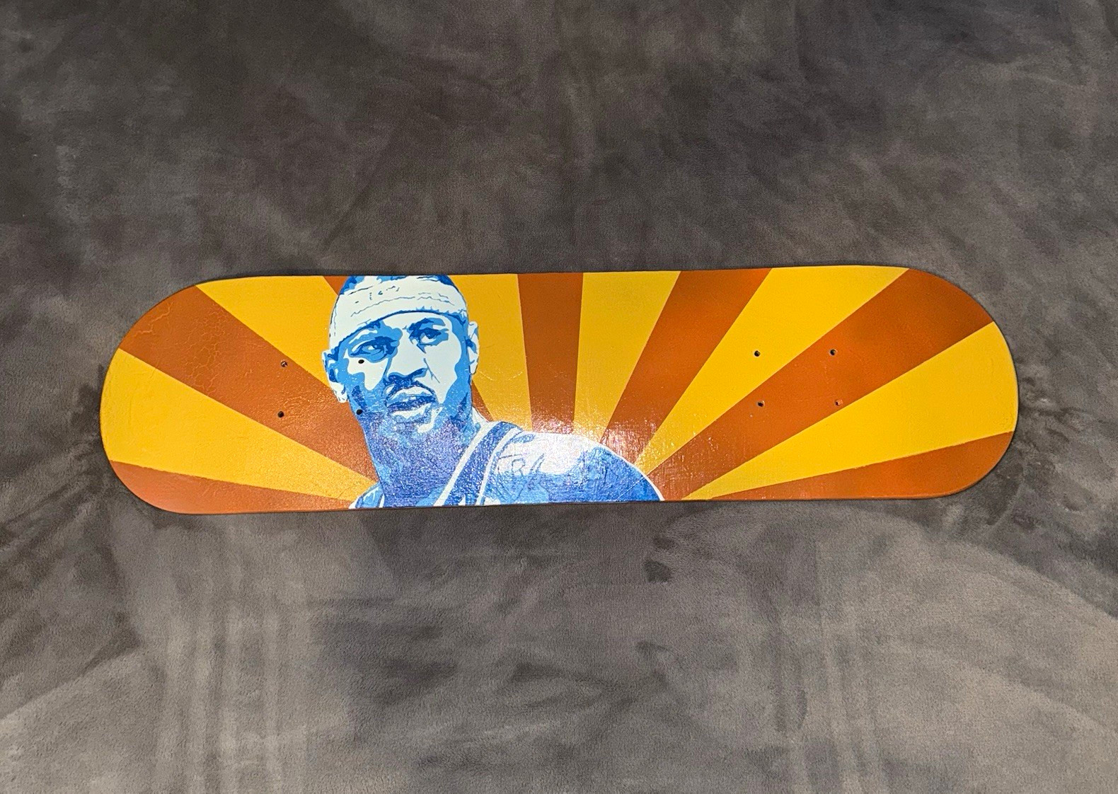 Carmelo Anthony 1/1 “NYK” Hand Painted Skateboard Deck