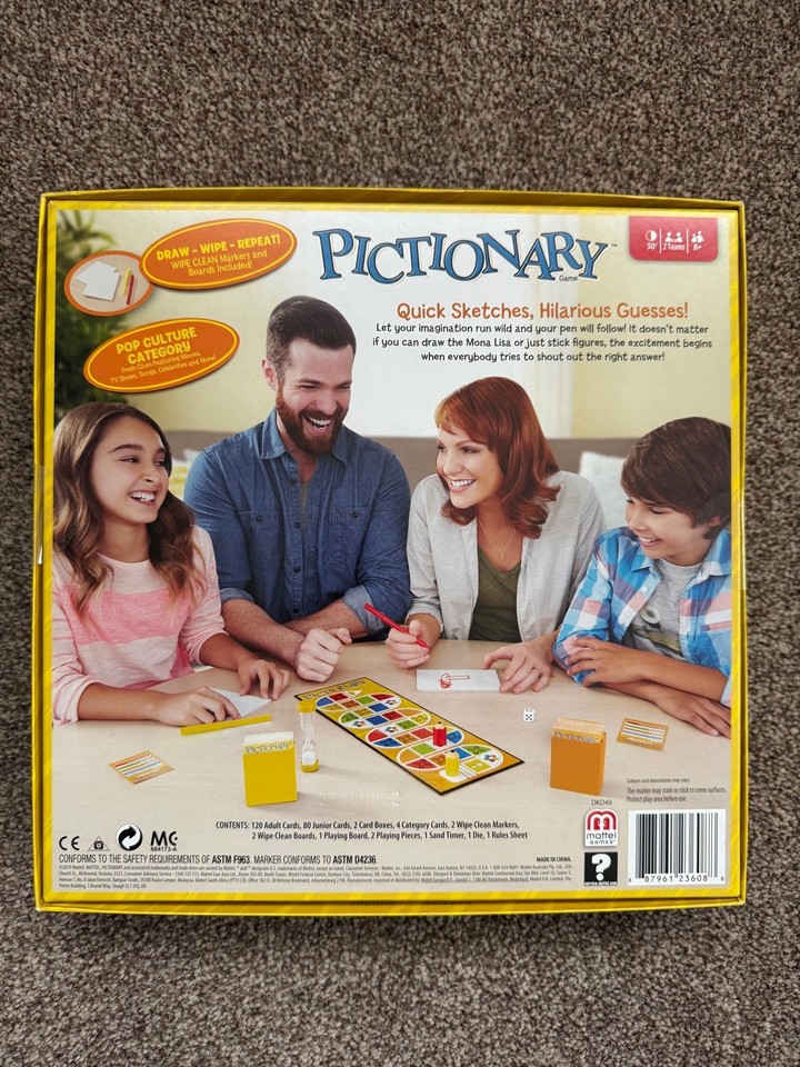 Pictionary Board Game Complete Set with Pop Culture | eBay