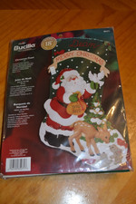 Plaid Bucilla Felt Stocking Kit 85271, Christmas Feast, 18", sealed