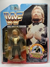 1990 WWF HASBRO MILLION DOLLAR MAN TED DIBIASE ACTION FIGURE - Damaged Card