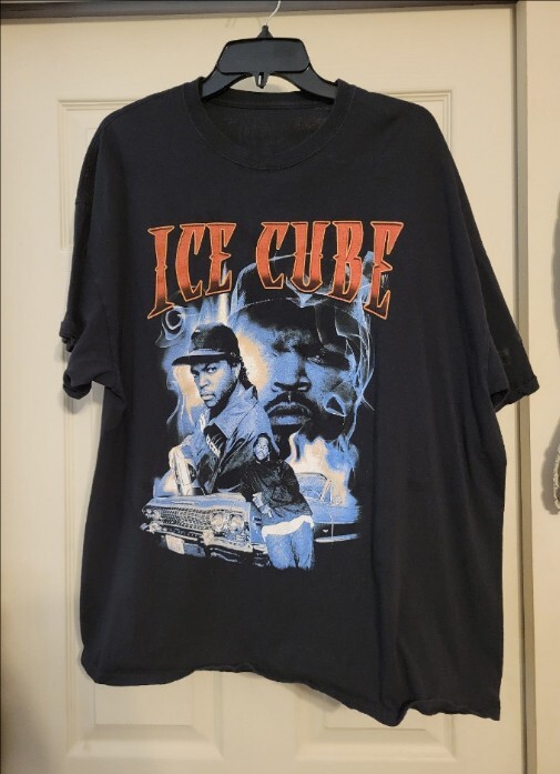 90's  ビンテージ　ICE CUBE  Tシャツ VINTAGE STYLE ICE CUBE T SHIRT MENS BLACK SIZE Large L SHORT