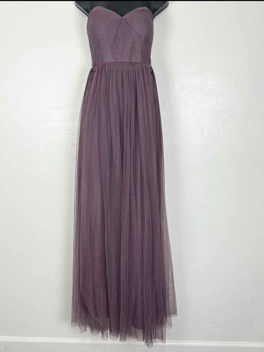 Jenny Yoo Size 12 Anabelle Convertible Tulle Gown Maxi Dress Lilac Dusty  Purple