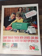 Antique Vintage 50s Ad Cities Service Ideal Christmas Toy Truck Advertising