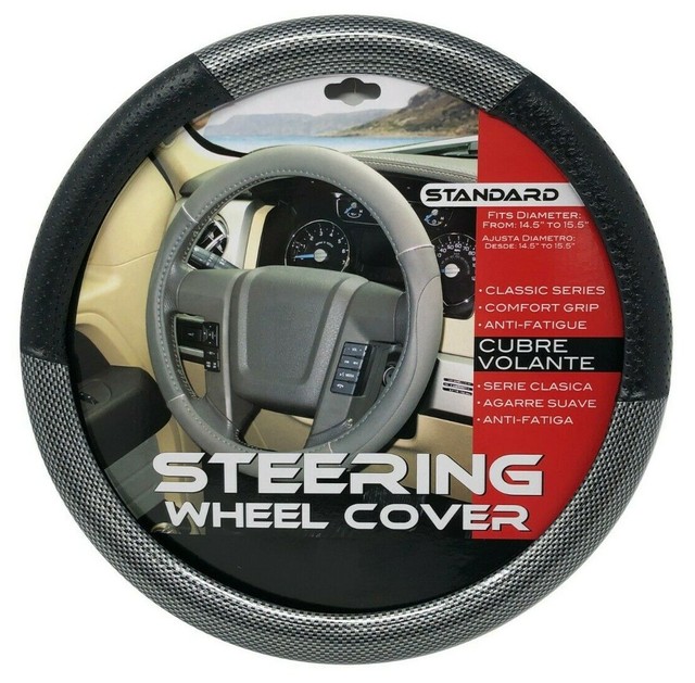 NEW Gray R Racing Elite Steering Wheel Cover Universal Fit 14.5''15.5