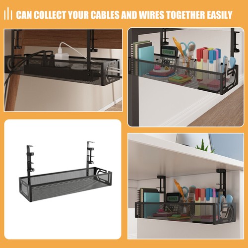 Cord Management under Desk Organiser Office Organizers Holder for - Afbeelding 2 van 12