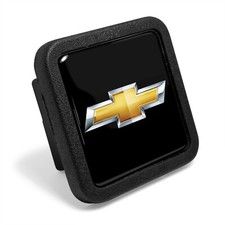 Chevrolet Hitch Covers Chevrolet Golden Logo Black Rubber Heavy-Duty 2" Tow Hitch Cover