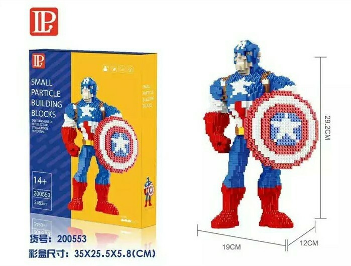 Jeu Avengers à construire Captain America en mini bloc 2483 pièces idée cadeau ado geek