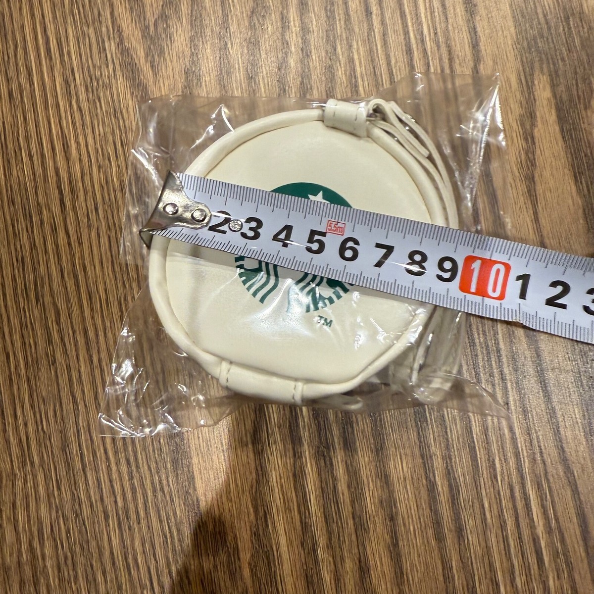 Starbucks Coffee Japan White Clear Pouch Case Zipper Tagged Happy
