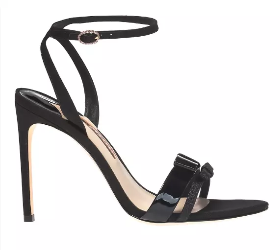 SOPHIA WEBSTER Andie Bow Heeled Sandals Black UK4 EU37 US7 RRP 375