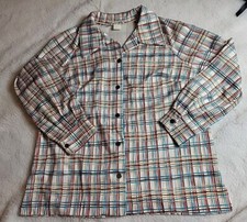 Vintage Shaker Sport Orange Brown Blue Stripe White Print Shirt Movie Prop