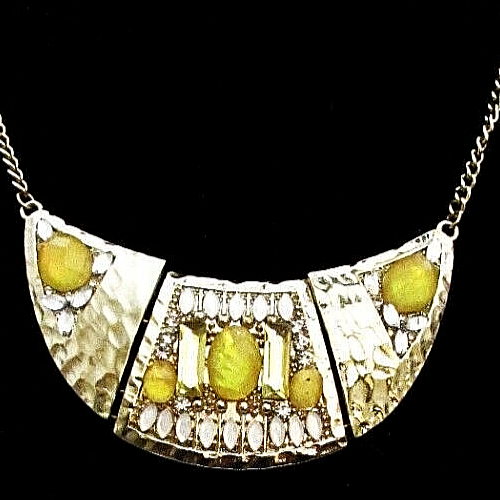 Nordstrom Statement Necklace~3 Piece Symbol Laden with Rhinestone Insets. Chic! - Picture 2 of 2