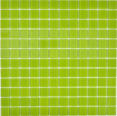 Mosaïque en Verre Vert, Mosaïques sur Nappe WB63-0507, 1 Plaque - Photo 1/4
