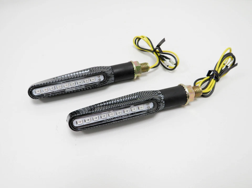 Indicadores aspecto carbono LED onda secuencial conjunto 4 para Ducati 907 es decir 1990 - 1992 Foto 2 de 4