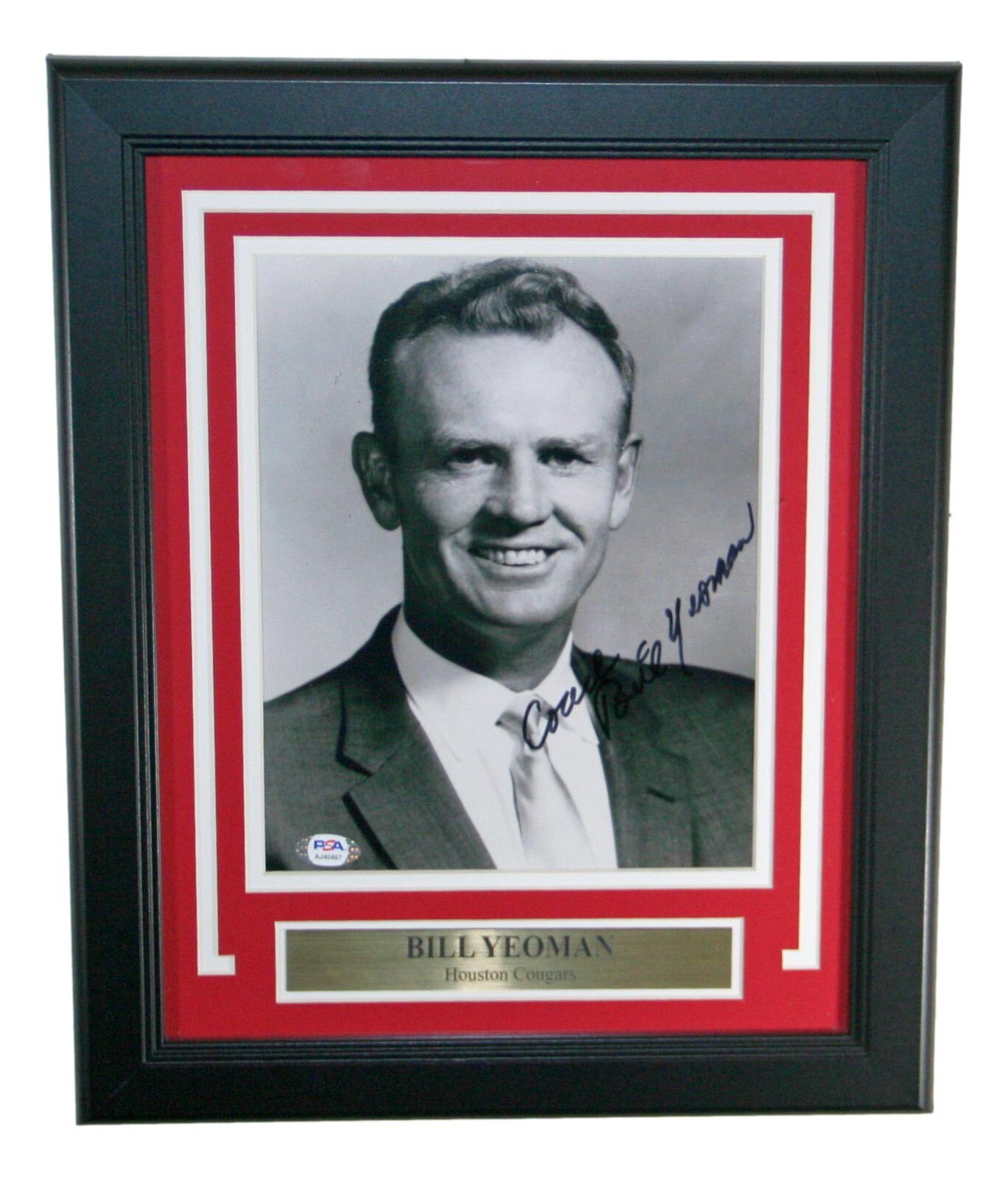 Bill Yeoman Autographed Signed Houston Cougars Framed 8x10 Photo PSA/DNA 