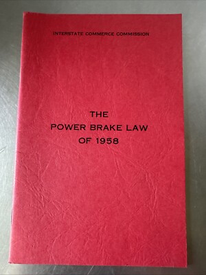 Vtg Train Booklet The Power Brake Law Of 1958 Rules Standards Instructions Maint