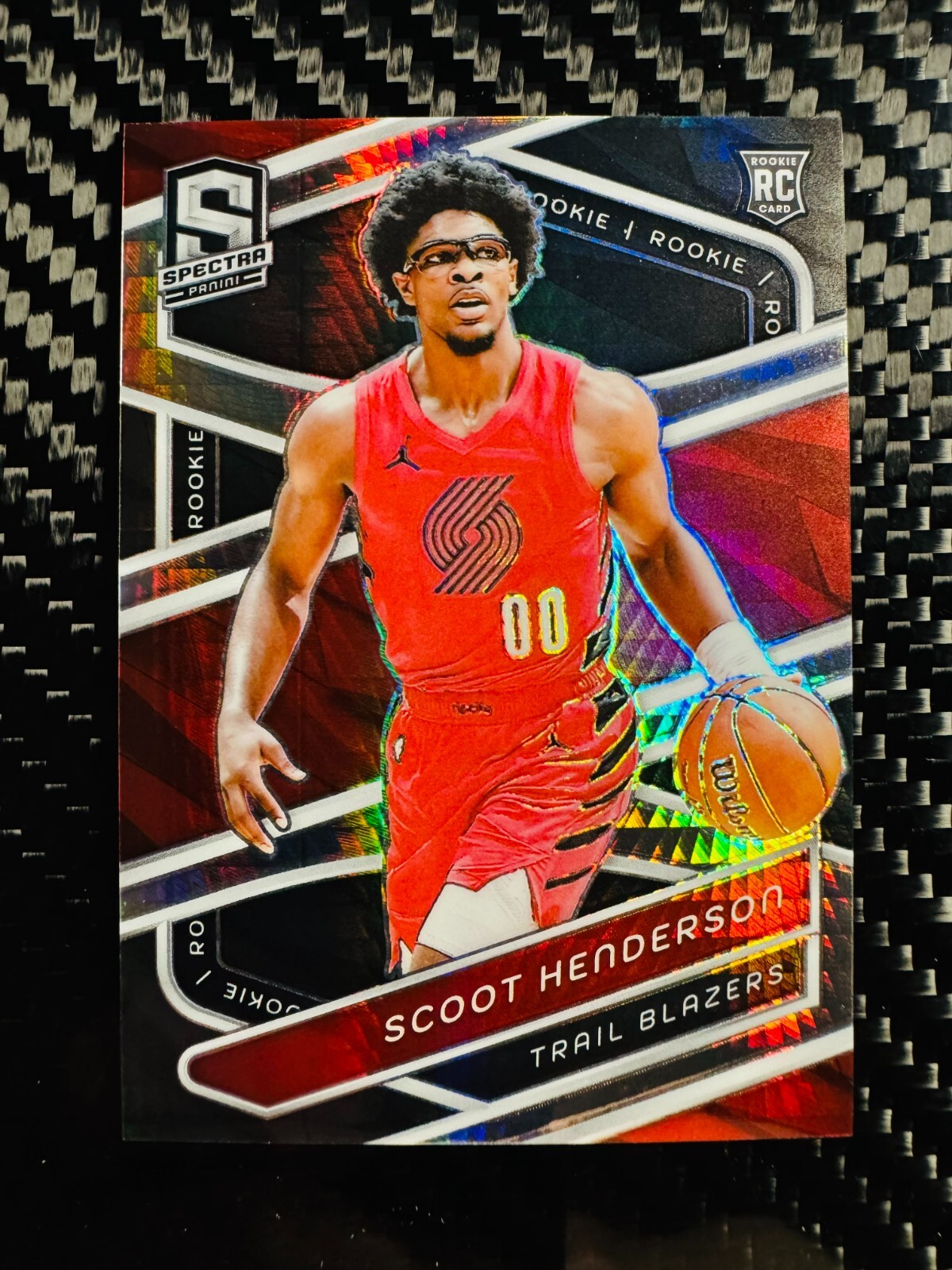 Scoot Henderson 2023-24 Spectra Base Rookies International RC #142 Blazers