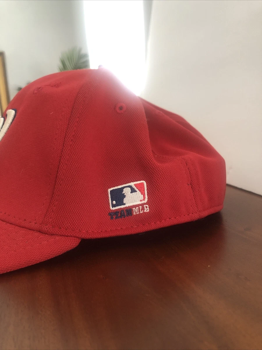 Men's Wilson Baseball Cap Hat Red M/L Team MLB OC Sports