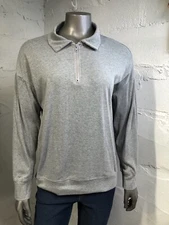 Minetom Mens 1/4 Zip Gray Sweater