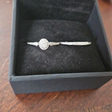 Zales 1/5 Ct. T.w.Diamond Bridal Set 10k White Gold