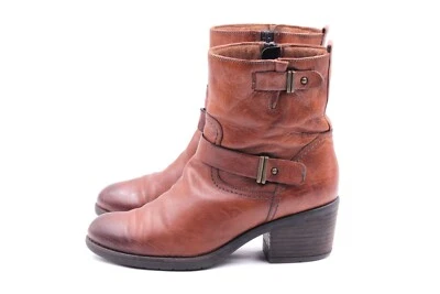 CLARKS Damen Stiefeletten Boots EUR 39,5 UK 6,5 Braun Echt Leder - Bild 1 von 4