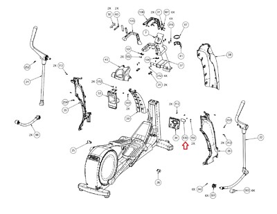 Precor EFX 800-18 Elliptical Blanking Plate Interface