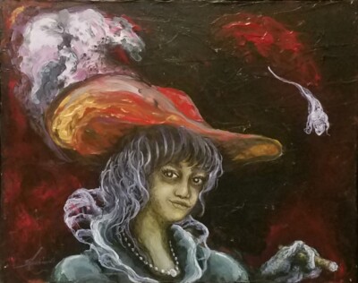 Enrique Agramonte Adriana 16X20 Acrylic Canvas Cuban Art Original Painting 2015