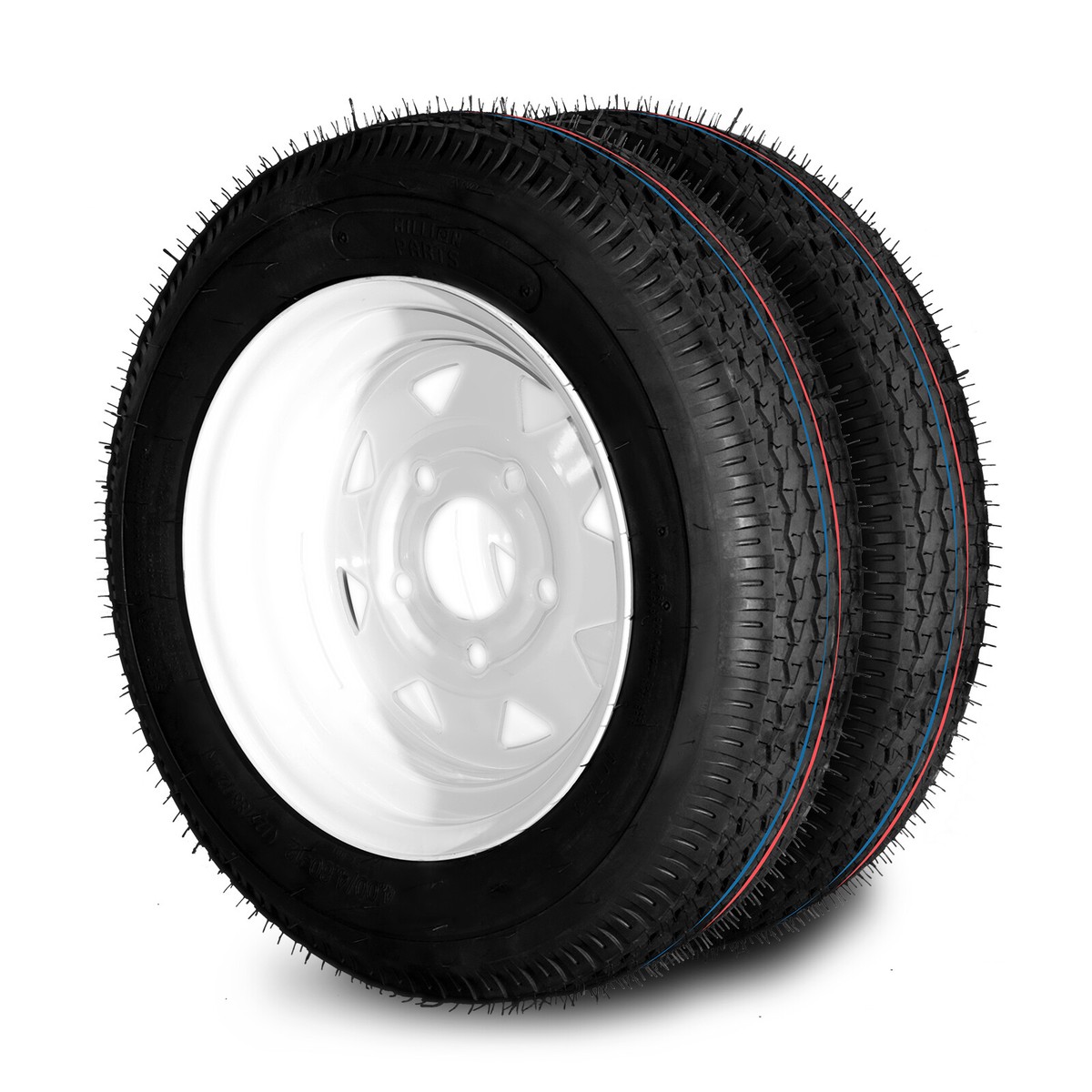 rima　0804 Two Trailer Tires On Rims 4.80-12 480-12 4.80 X 12 LRB 5 Lug