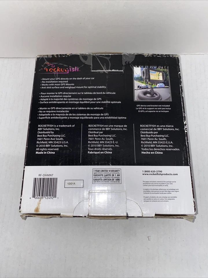 Montaje en tablero GPS universal Rocketfish RF-DHMNT (CAJA ABIERTA) Foto 4 de 4