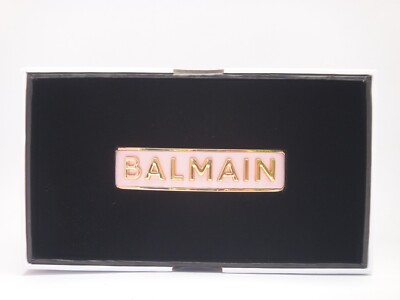 Balmain Paris hair couture limited edition pink leather 18k gold plated barrette Pastel Pink Luxury Hair Barrette (Limited Edition SS20  main image 3