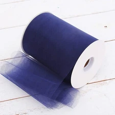 Threadart Mega Roll Tulle Fabric - 6"x100yd Decorations & Wedding - Navy