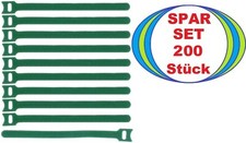 200x opaski kablowe na rzep wielokrotnego użytku 200 x 25 mm zielone kabel rzep taśma na rzep vt