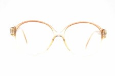 Vintage Terri Brogan 8616 Optyl Brown Yellow Oval Glasses Frame NOS