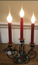 IOB Vintage TIMCO Plástico Eléctrico Rojo Cera Goteo Acebo Hierro Forjado