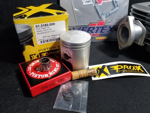 Suzuki LT80/KFX80 Top End Rebuild Kit LT80 Prox Piston LT80 Vertex Gaskets - Foto 2 di 2