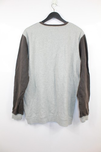 RVCA Men's Grey & Faded Black Long Sleeve Fleece Pullover Jumper Size XL SLIM - Picture 11 of 11