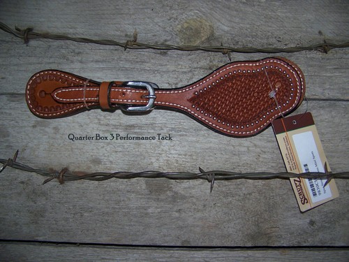 Spur Straps - Mini-Spot (Mens - Chestnut Basketweave) - Picture 4 of 4