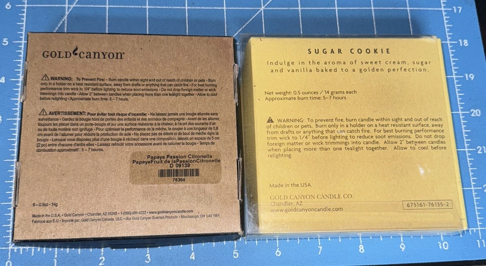 GOLD CANYON Tealights Papaya Passion Citronella 9  Of 9 & Sugar Cookie 7 Of 9 - Image 4 of 4