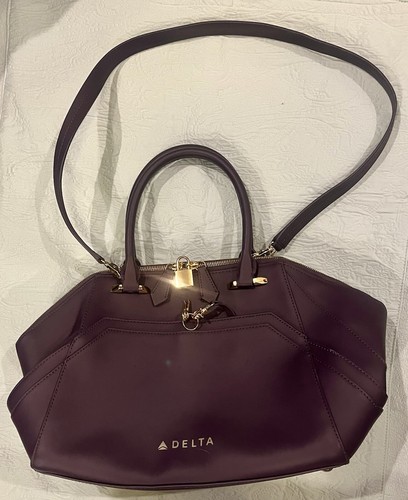 Zac Posen Plum Passport Travel Handbag Exclusive For Delta Airlines