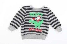 Primark Baby grau Baumwollmischung Pullover Gr&ouml;&szlig;e 9-12 Monate-Merry Rex-ma