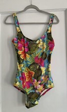 Vintage Carol Wior Bathing Suit Sze 16 Tropical Floral Colorful 80/90s