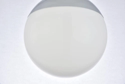 Living District Eclipse 1 Light Chrome Pendant with Frosted White Glass - Picture 5 of 6