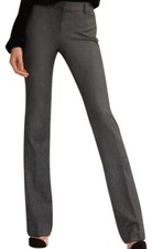 Express Dress Pants Womens 8 Gray Straight Leg Slim Fit Mid Rise Columnist Work