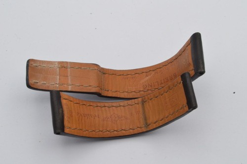 BREITLING KALBS LEDER ARMBAND 22MM FÜR FALTSCHLIESSE 20MM SCHWARZ 22-20 436X 2 - 第 2/2 張圖片