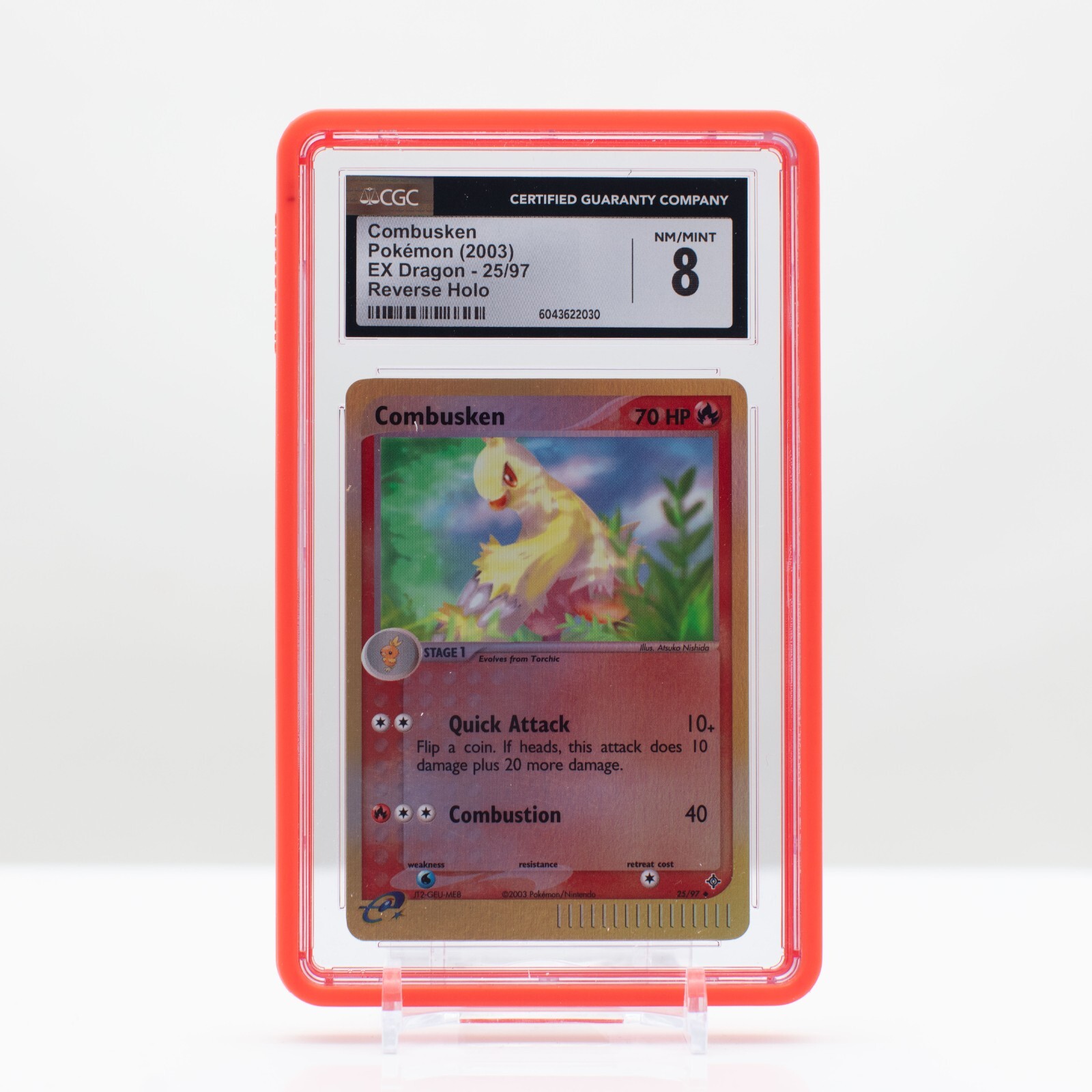 Pokemon Combusken Reverse Holo #25 EX Dragon 2003 - CGC 8