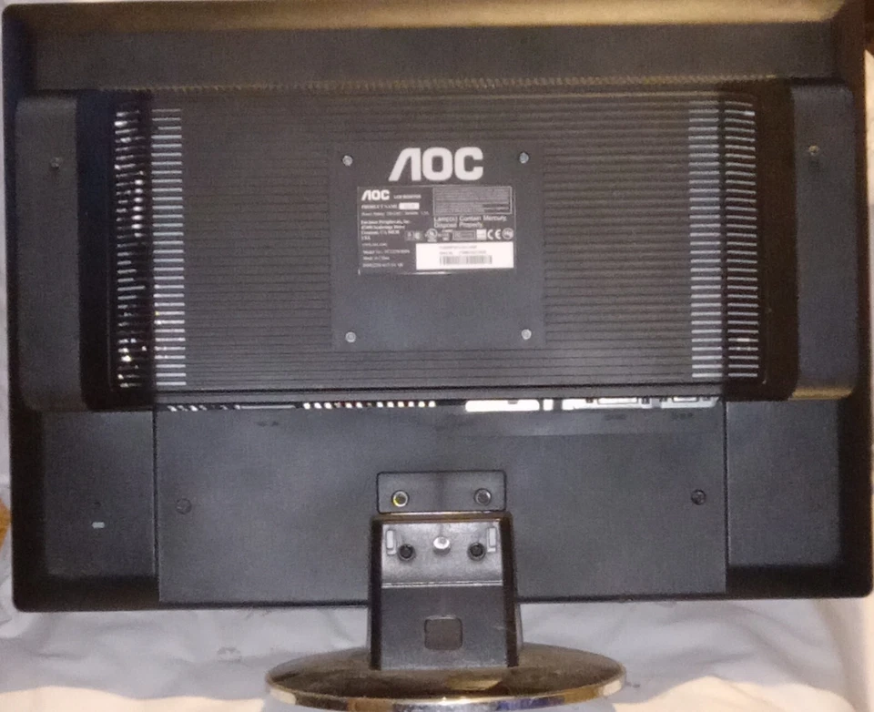 AOC TFT22W90PS 2230FA 22" Widescreen LCD Monitor NOT WORKING AS IS PARTS ONLY - Image 2 of 3